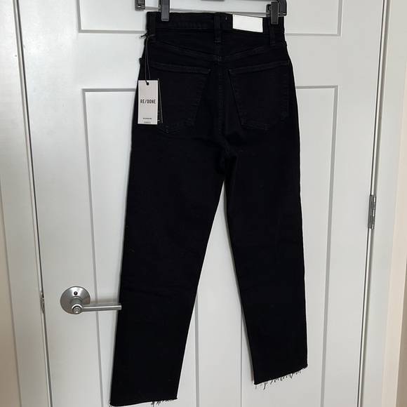 Re/Done 70's Stove Pipe Jeans in Black Size 24 - Picture 6 of 14
